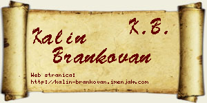 Kalin Brankovan vizit kartica